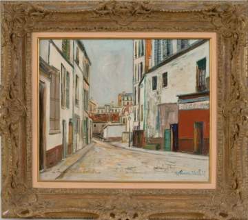 Maurice Utrillo (French, 1883-1955) "Impasse Trainee A Montmartre" 